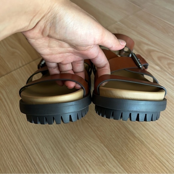 NEW Sam Edelman Eleanor’s Brown Strappy Leather Sandals Women’s 7 - Picture 5 of 12